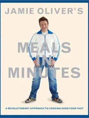 Jamie Oliver Meals in Minutes Hardcover Cookbook - White & Blue Cover